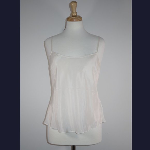 DKNY navy and white stripe silk top - size 8 - Picture 14 of 15